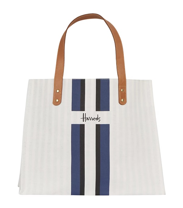 รูปภาพที่#1 ของสินค้า : Harrods รุ่น Logo Stripe Shopper Bag (Blue)***พร้อมส่ง รูปภาพที่1 ของสินค้า : Harrods รุ่น Logo Stripe Shopper Bag (Blue)***พร้อมส่ง