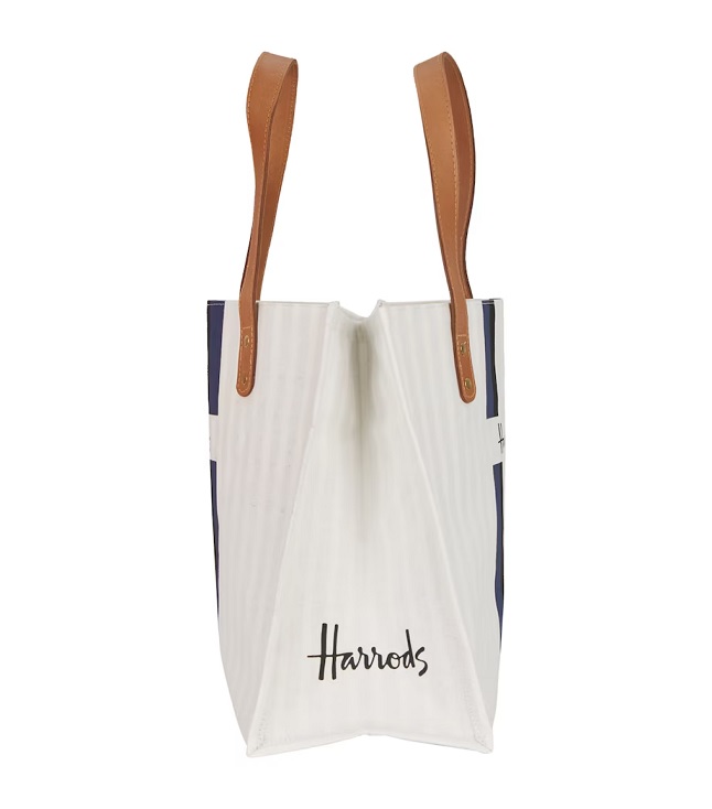 ٻҾ2 ͧԹ : Harrods  Logo Stripe Shopper Bag (Blue)***