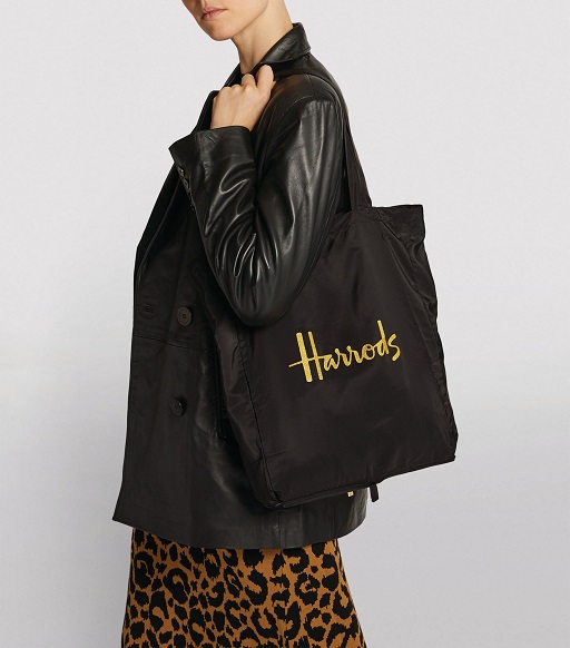 ٻҾ4 ͧԹ : Harrods ا   Black Logo Zipped Pocket Bag(մ)***
