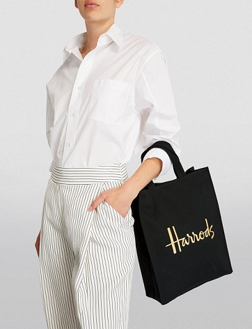 ٻҾ5 ͧԹ : Harrods  Medium Recycled Cotton Harrods Shopper Bag***Ҥ͵͹***()